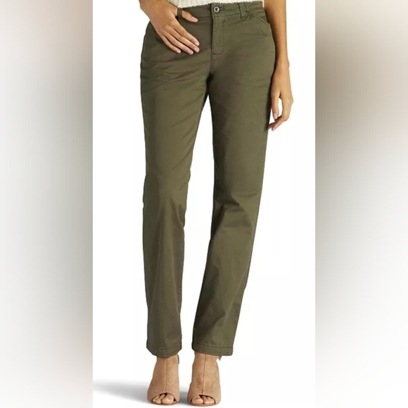 Lee Platinum Lable Tailored Straight Leg Chino Pants Size 8M - Picture 7 of 7